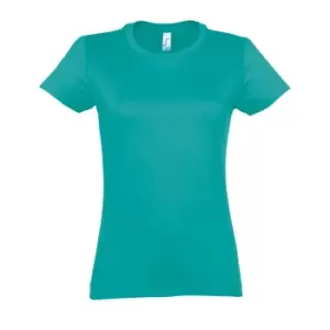 Image of SOLS Womens/Ladies Imperial Heavy Short Sleeve T-Shirt (L) (Caribbean Blue)