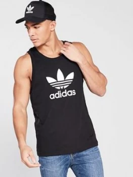 Image of adidas Originals Trefoil Tank, Black, Size 2XL, Men