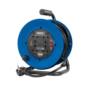 Image of Draper 230V Four Socket Cable Reel (15M)