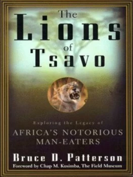 Image of The Lions of Tsavo by Bruce D Patterson Hardback