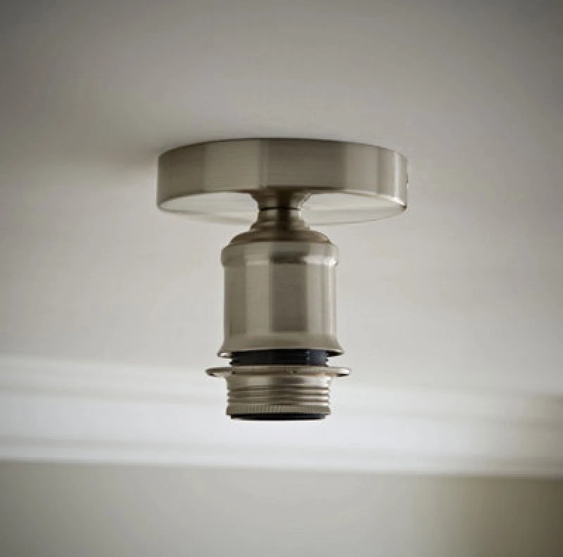 Image of Valuelights Shaw Flush Brushed Chrome Ceiling Fitting Light