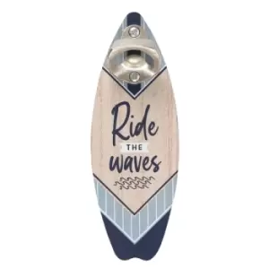 Image of Ride The Waves Surfboard Bottle Opener Plaque