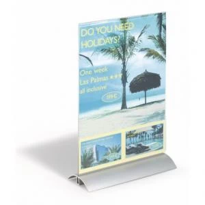 Image of Original Durable A4 Presenter Table Sign with Aluminium Base