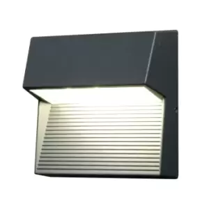 image of Outdoor IP54 Wall Light Sconce Graphite Finish LED 6W Bulb External d01053