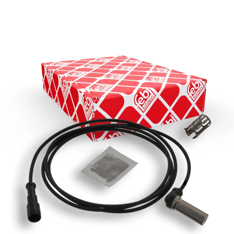 Image of FEBI BILSTEIN 45780 ABS Sensor Front Axle Right, with bush Sensor,wheel speed (412)