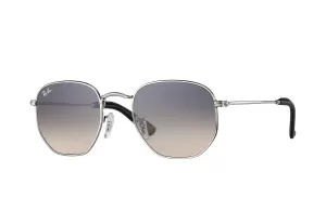 image of Ray-Ban 0Rb3548 Hexagonal Sunglasses - Silver