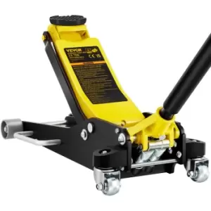 image of VEVOR Floor Jack, 2.5 Ton Low Profile Floor Jack, Aluminum And Steel Racing Floor Jack with Dual Pistons Quick Lift Pump, Floor Jack Lifting Range 95