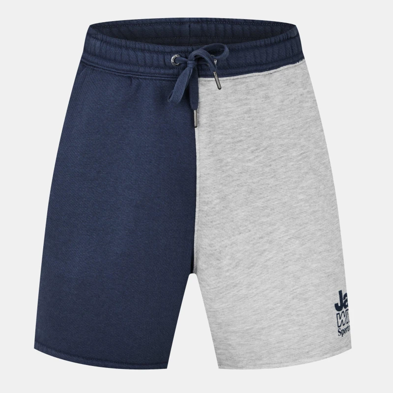 Image of Jack Wills Mens JW Cut and Sew Fleece Jogger Shorts Night Sky male S