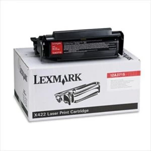 Image of Lexmark 12A3715 Black Laser Toner Ink Cartridge