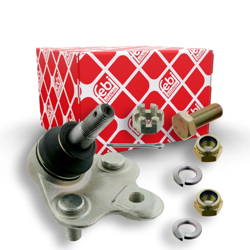 Image of FEBI BILSTEIN 12933 Ball joint OE Turbo NEW, Lower, with fastening/mounting material Support-/Steering Link (2462)