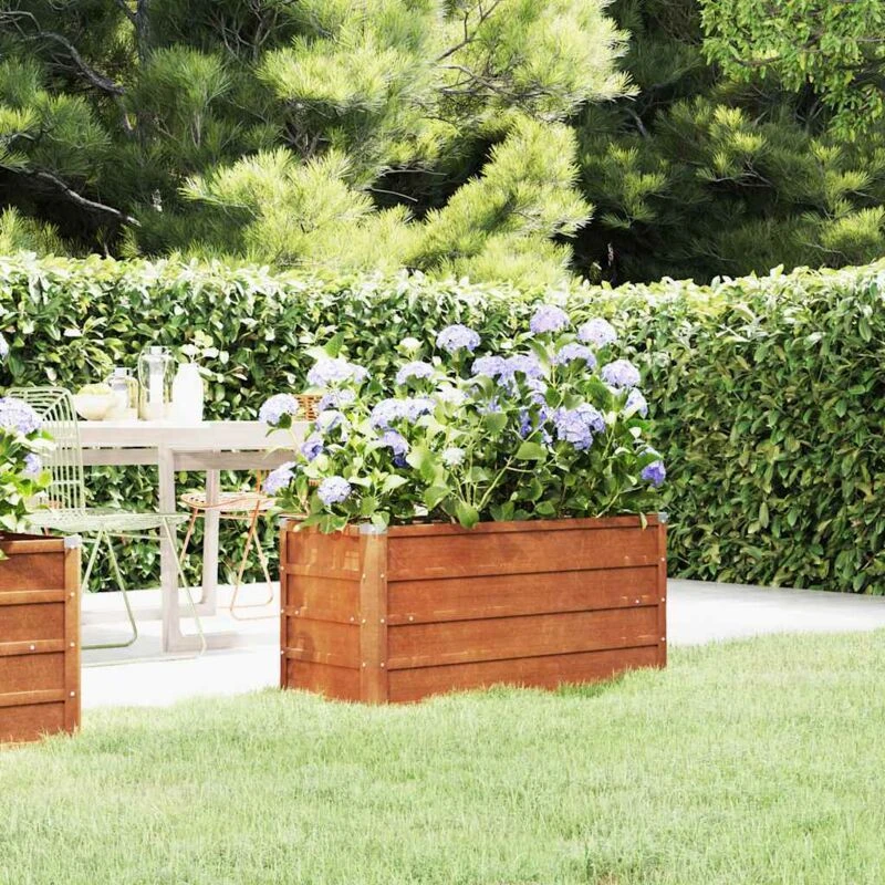 Image of vidaXL Garden Raised Bed Rusty 100x40x45cm Corten Steel, Brown 151950