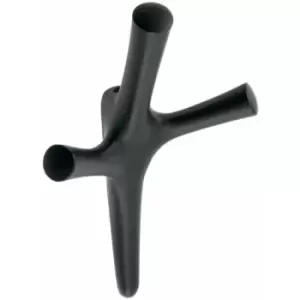 Image of Black Modern Hat Coat Hanger Hook Door Wall Bath Model Valencia - Pack of 10
