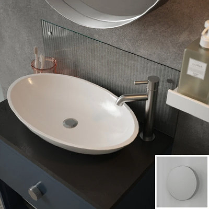 Image of Clear Fluted Glass Bathroom Splashback With Chrome Caps 250 X 500 X 4Mm, Clear SB54359