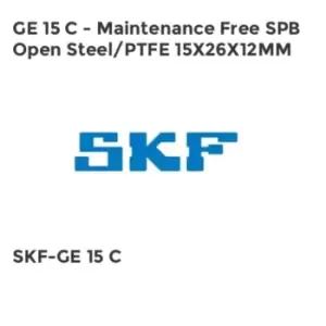 image of GE 15 C - Maintenance Free SPB Open Steel/PTFE 15X26X12MM