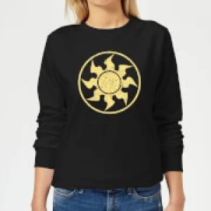 Image of Magic The Gathering Mana White Womens Sweatshirt - Black - 5XL