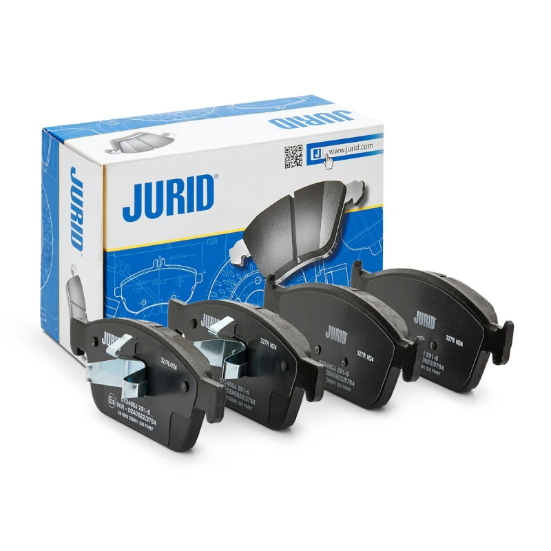 Image of JURID 573460J Brake pad set not prepared for wear warning indicator, without accessories, with piston clip Brake Pad Set,disc brake (402)
