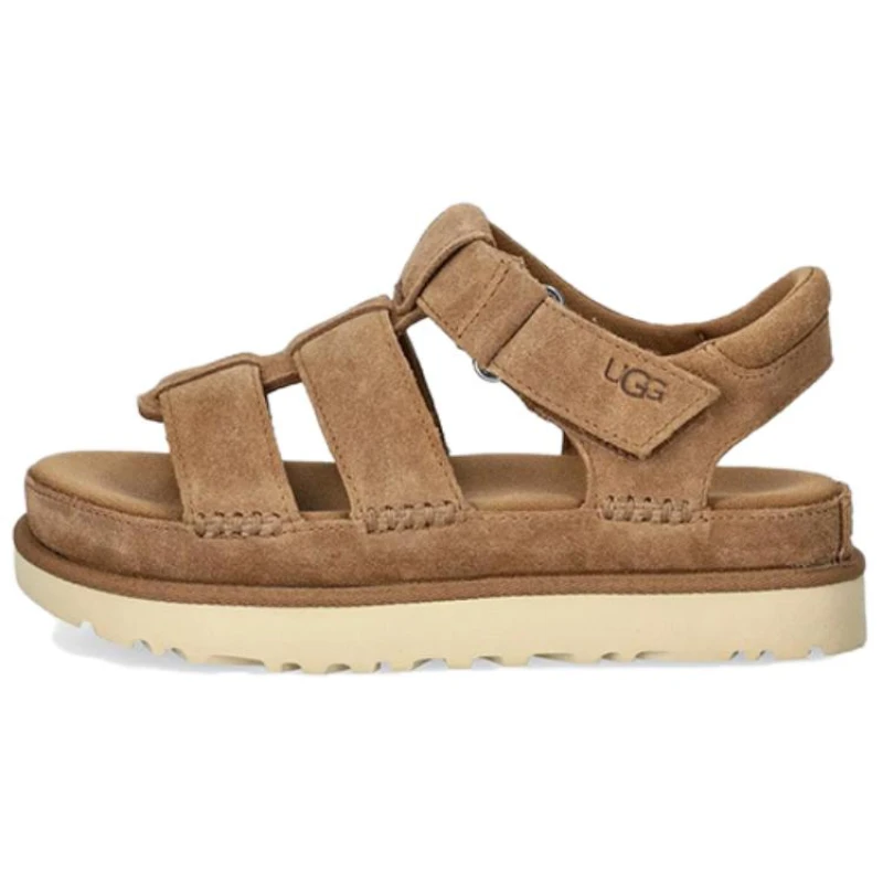 Image of UGG Womens Goldenstar Strap Sandals Chestnut Brown, 3