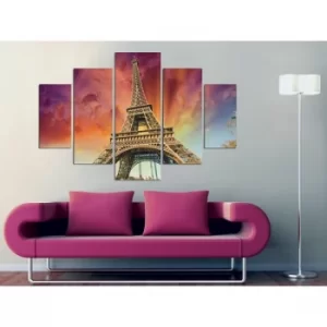 Image of ST018 Multicolor Decorative MDF Painting (5 Pieces)