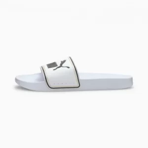 Image of Womens PUMA Leadcat Ftr Slide Sandalss, White/Gold/Pb Size 10 Shoes