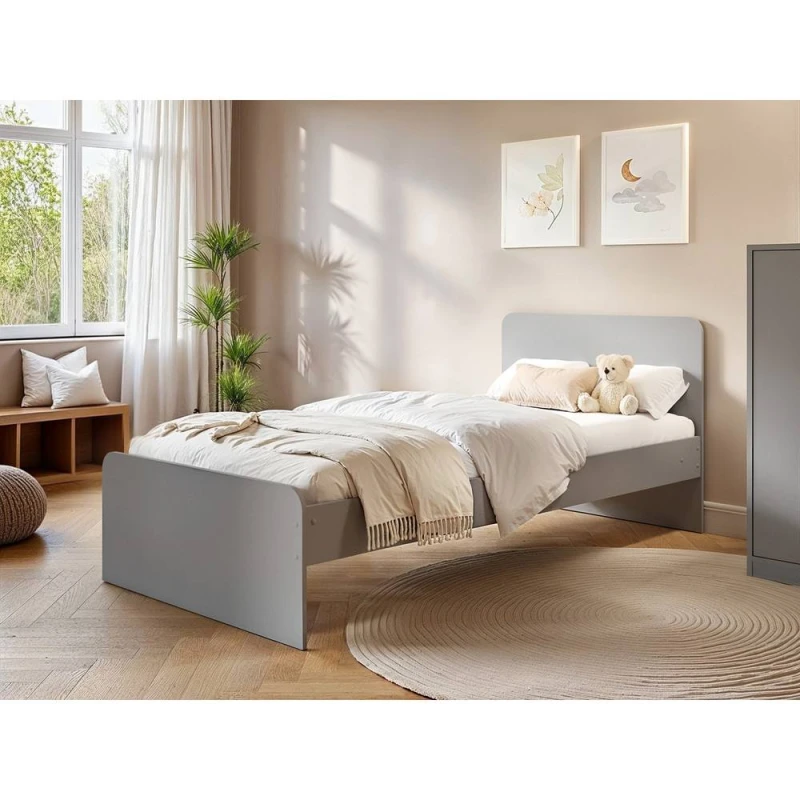 Image of Flair Wizard Single Bed Frame in Grey Grey Unisex Single