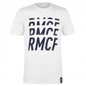 image of adidas Real Madrid DNA T Shirt Mens - White/Blue