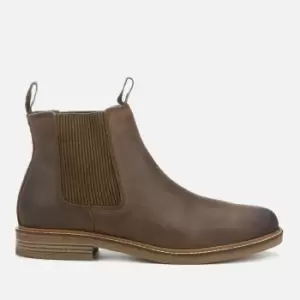 Image of Barbour Mens Farsley Leather Chelsea Boots - Choco - UK 10