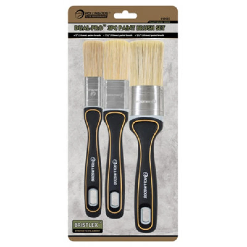 Image of Draper 08142 Rollingdog Dual-Pro 8482 Dp1000 Paint Brush Set (3 Piece)