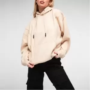 image of Missguided Seam Oversized Hoodie - Nude