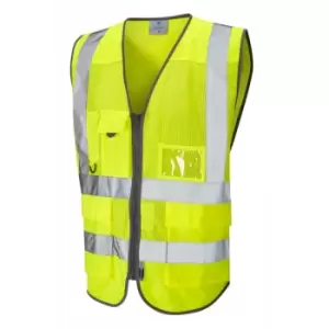 Image of Cobbaton iso 20471 Class 2 Coolviz Superior Waistcoat Yellow - xl - High Visibility
