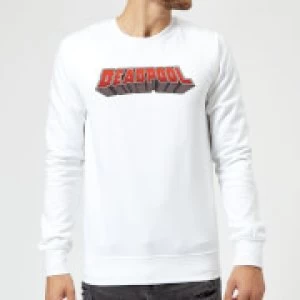 Image of Marvel Deadpool Logo Sweatshirt - White - L