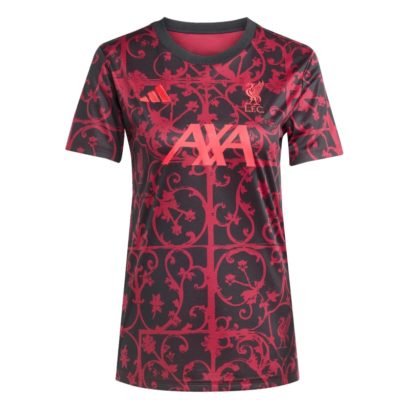 Image of adidas Liverpool Pre Match Shirt 2025 2026 Womens Black female 12 (M)