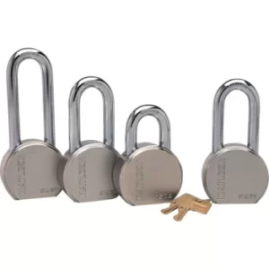 image of 63.5X50MM Shackle Solid Steel Round Body Padlock