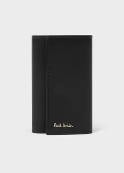 Image of Paul Smith Black Leather 'Signature Stripe' Interior Key Case