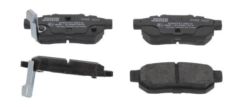 Image of JURID 572473J Brake pad set with acoustic wear warning, without accessories Brake Pad Set,disc brake (402)