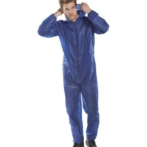 Image of Click Once Polyprop Disposable Boilersuit Medium Blue Pack of 50 Ref