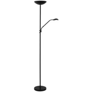 image of Lucide ZENITH - Floor Reading Lamp - LED Dim. - 3000K - Black