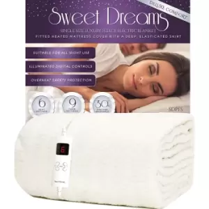 Image of Sweet Dreams Electric Blanket Single Size - Luxury Bed Fleece Heated Mattress Cover