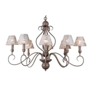 Image of Principesa Multi Arm Chandeliers With Shades Pale Taupe