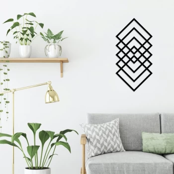 Image of Geometry - Black Decorative Metal Wall Accessory