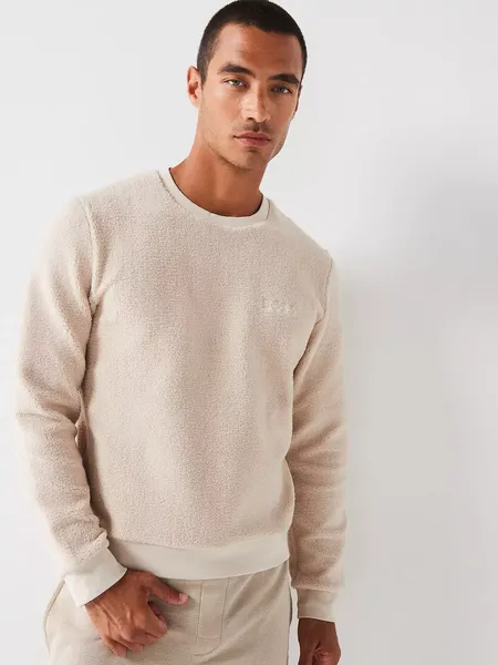 Image of Boss Boss Contem. Sweatshirt 10265847 01 Crew Sweaters S White 52915401350