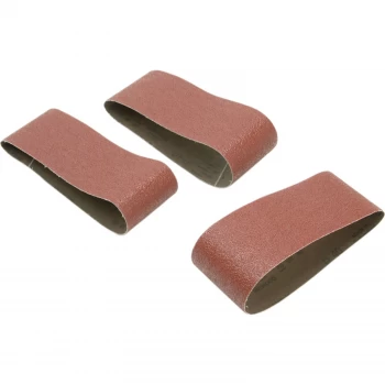 Image of Black and Decker Piranha Sanding Belts 75mm x 457mm 75mm x 457mm 100g Pack of 3