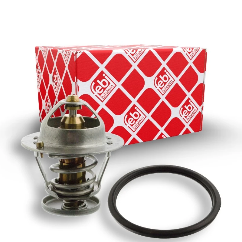 Image of FEBI BILSTEIN 26020 Engine thermostat Opening Temperature: 82°C, with gaskets/seals Thermostat,coolant (316)