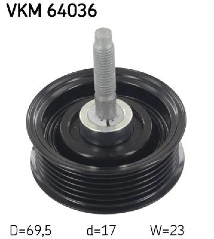 Image of SKF Deflection / guide pulley, V-ribbed belt SKF VKM 64036