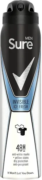 image of Sure Men Invisible Ice Fresh Deodorant 250ml