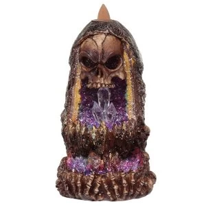 Image of Skull Crystal Cave LED Backflow Incense Burner
