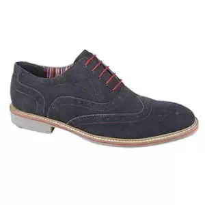 Image of Roamers Mens 5 Eye Oxford Brogue Shoes (10 UK) (Navy)