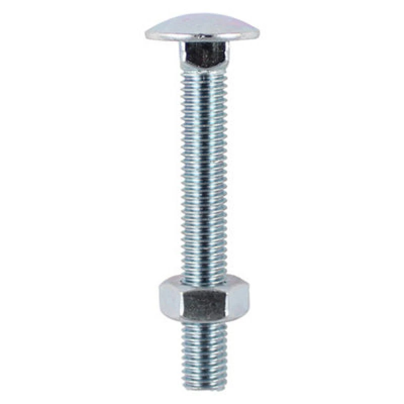 Image of Coach Bolts and Nut Zinc Plated 1075CBB Size: M10