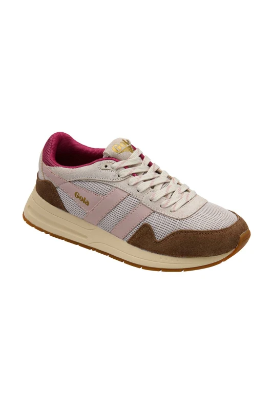 Image of Gola Classics Womens 'Delta' Lace-Up Trainers in Off-White Size: 5 Off-White Female 5