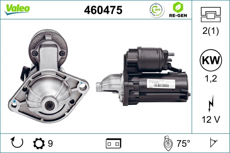 Image of Starter motor VALEO 460475