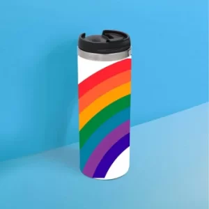 image of Retro Rainbow Thermo Insulated Travel Mug